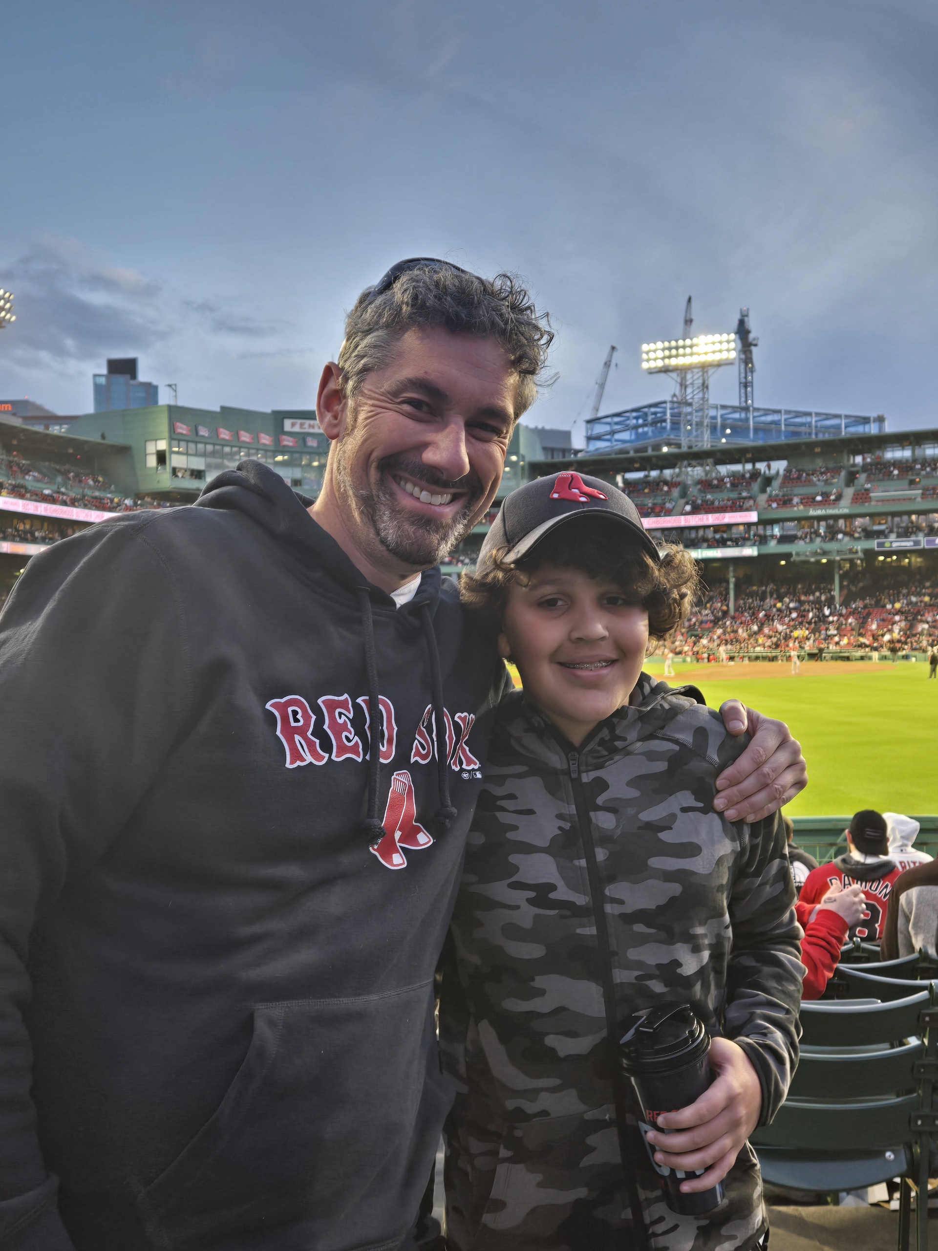 Big Brother and Little Brother together at a Red Sox game